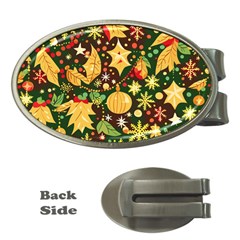 Christmas Pattern Money Clips (oval) 