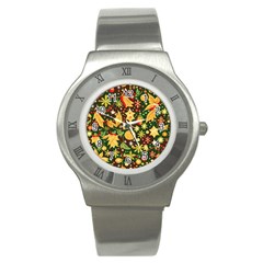 Christmas Pattern Stainless Steel Watch