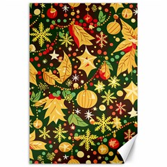 Christmas Pattern Canvas 24  X 36  by Valentinaart