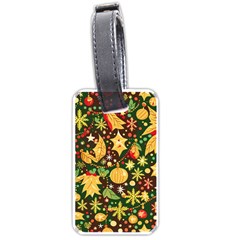 Christmas Pattern Luggage Tag (one Side) by Valentinaart