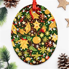 Christmas Pattern Ornament (oval Filigree)