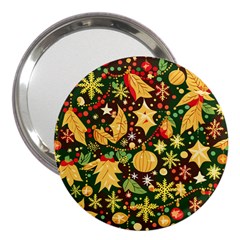 Christmas Pattern 3  Handbag Mirrors