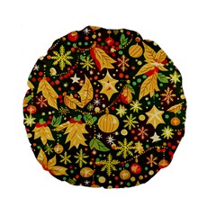 Christmas Pattern Standard 15  Premium Flano Round Cushions