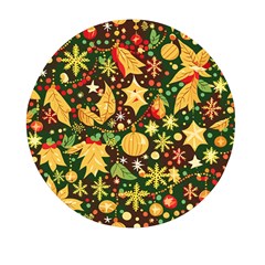 Christmas Pattern Mini Round Pill Box (pack Of 5) by Valentinaart