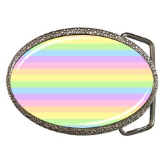 Cute Pastel Rainbow Stripes Belt Buckles by Ket1n9