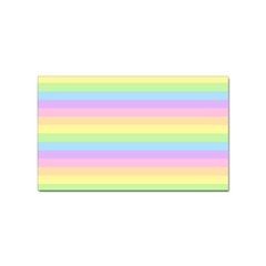 Cute Pastel Rainbow Stripes Sticker (rectangular) by Ket1n9