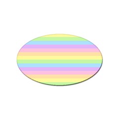 Cute Pastel Rainbow Stripes Sticker Oval (10 Pack) by Ket1n9