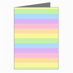 Cute Pastel Rainbow Stripes Greeting Card by Ket1n9