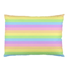 Cute Pastel Rainbow Stripes Pillow Case