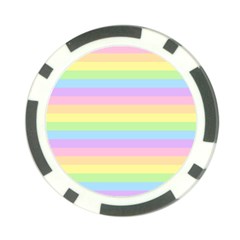 Cute Pastel Rainbow Stripes Poker Chip Card Guard (10 Pack) by Ket1n9