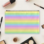 Cute Pastel Rainbow Stripes Cosmetic Bag (Large) Front