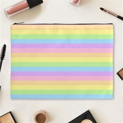 Cute Pastel Rainbow Stripes Cosmetic Bag (xl) by Ket1n9