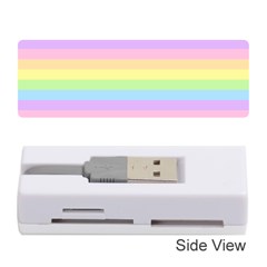 Cute Pastel Rainbow Stripes Memory Card Reader (stick) by Ket1n9