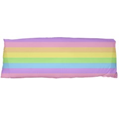 Cute Pastel Rainbow Stripes Body Pillow Case (dakimakura) by Ket1n9