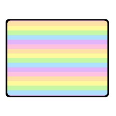 Cute Pastel Rainbow Stripes Two Sides Fleece Blanket (small) by Ket1n9