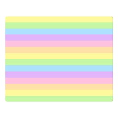 Cute Pastel Rainbow Stripes Two Sides Premium Plush Fleece Blanket (large) by Ket1n9