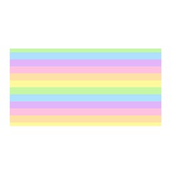 Cute Pastel Rainbow Stripes Satin Wrap 35  X 70  by Ket1n9