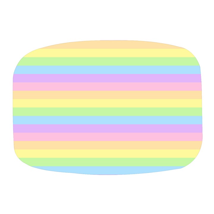 Cute Pastel Rainbow Stripes Mini Square Pill Box