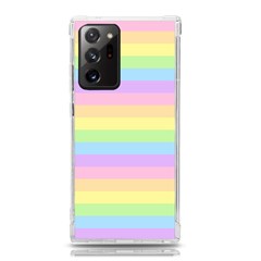 Cute Pastel Rainbow Stripes Samsung Galaxy Note 20 Ultra Tpu Uv Case by Ket1n9