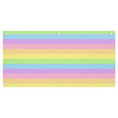 Cute Pastel Rainbow Stripes Banner And Sign 4  X 2  by Ket1n9