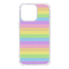 Cute Pastel Rainbow Stripes Iphone 13 Pro Tpu Uv Print Case by Ket1n9