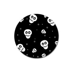 Skull Pattern Magnet 3  (round)