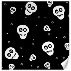 Skull Pattern Canvas 16  X 16  by Ket1n9