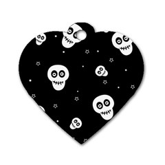 Skull Pattern Dog Tag Heart (one Side) by Ket1n9