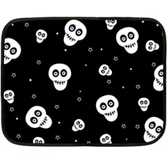 Skull Pattern Two Sides Fleece Blanket (mini) by Ket1n9