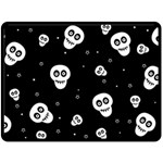 Skull Pattern Fleece Blanket (Large) 80 x60  Blanket Front