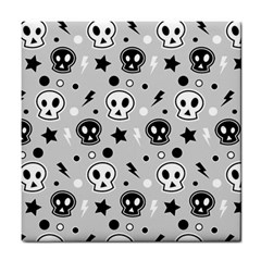 Skull-pattern- Tile Coaster by Ket1n9