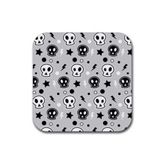 Skull-pattern- Rubber Coaster (square) by Ket1n9