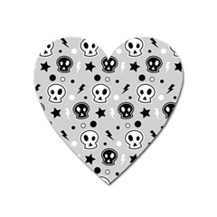 Skull-pattern- Heart Magnet by Ket1n9