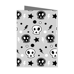 Skull-pattern- Mini Greeting Cards (pkg Of 8) by Ket1n9