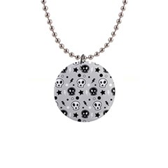 Skull-pattern- 1  Button Necklace by Ket1n9