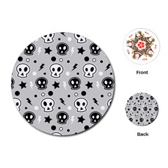 Skull-pattern- Playing Cards Single Design (round) by Ket1n9