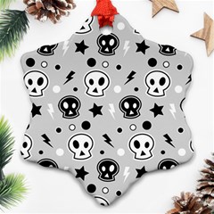 Skull-pattern- Snowflake Ornament (two Sides) by Ket1n9