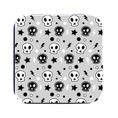 Skull-pattern- Square Metal Box (black) by Ket1n9