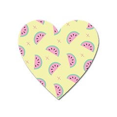 Watermelon Wallpapers  Creative Illustration And Patterns Heart Magnet by Ket1n9