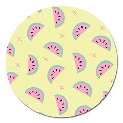 Watermelon Wallpapers  Creative Illustration And Patterns Magnet 5  (round) by Ket1n9