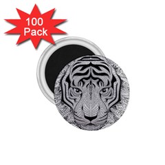 Tiger Head 1 75  Magnets (100 Pack)  by Ket1n9