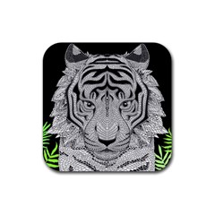 Tiger Head Rubber Coaster (square) by Ket1n9