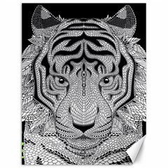 Tiger Head Canvas 12  X 16  by Ket1n9