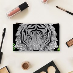 Tiger Head Cosmetic Bag (small) by Ket1n9