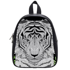 Tiger Head School Bag (small) by Ket1n9