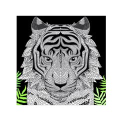 Tiger Head Square Satin Scarf (30  X 30 ) by Ket1n9