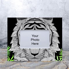 Tiger Head White Tabletop Photo Frame 4 x6 