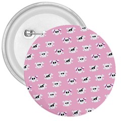 Girly Girlie Punk Skull 3  Buttons by Ket1n9