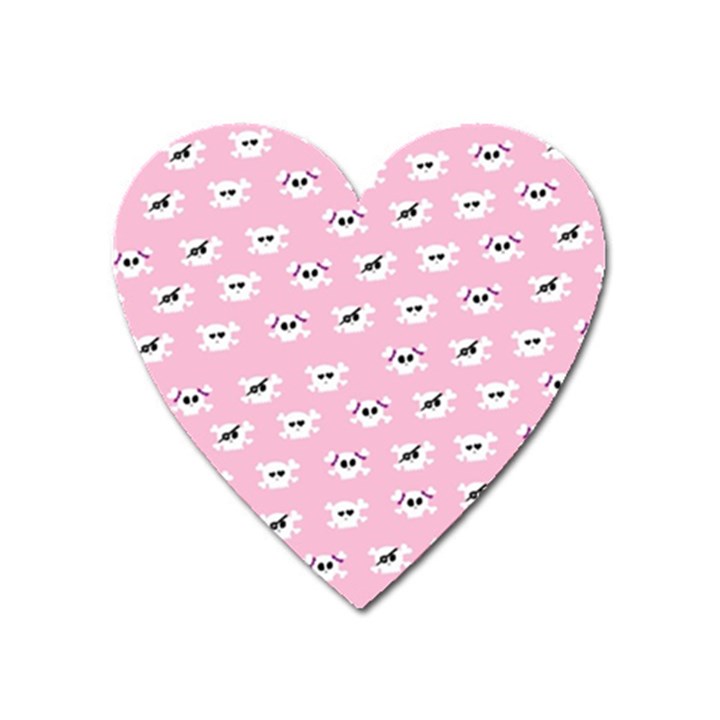 Girly Girlie Punk Skull Heart Magnet