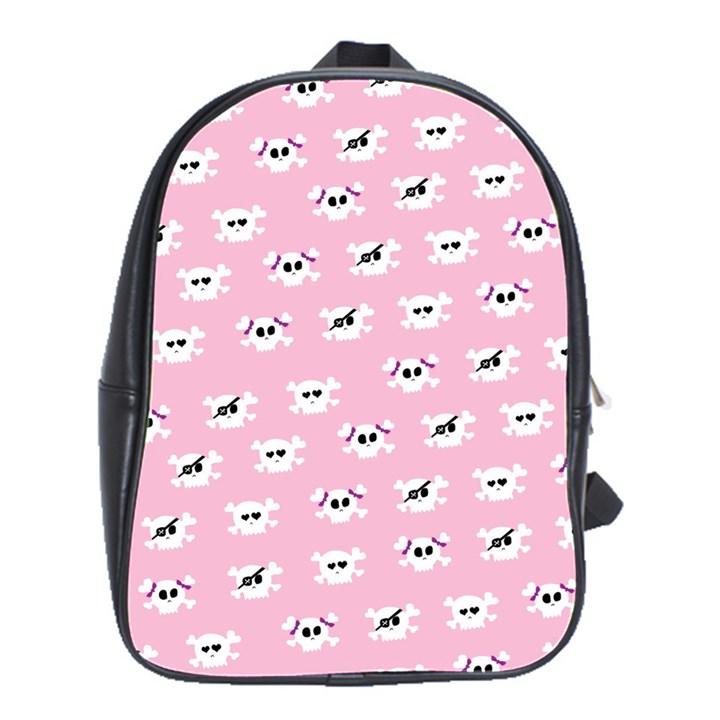 Girly Girlie Punk Skull School Bag (Large)